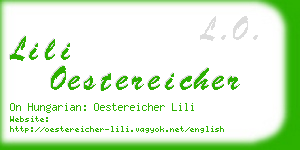 lili oestereicher business card